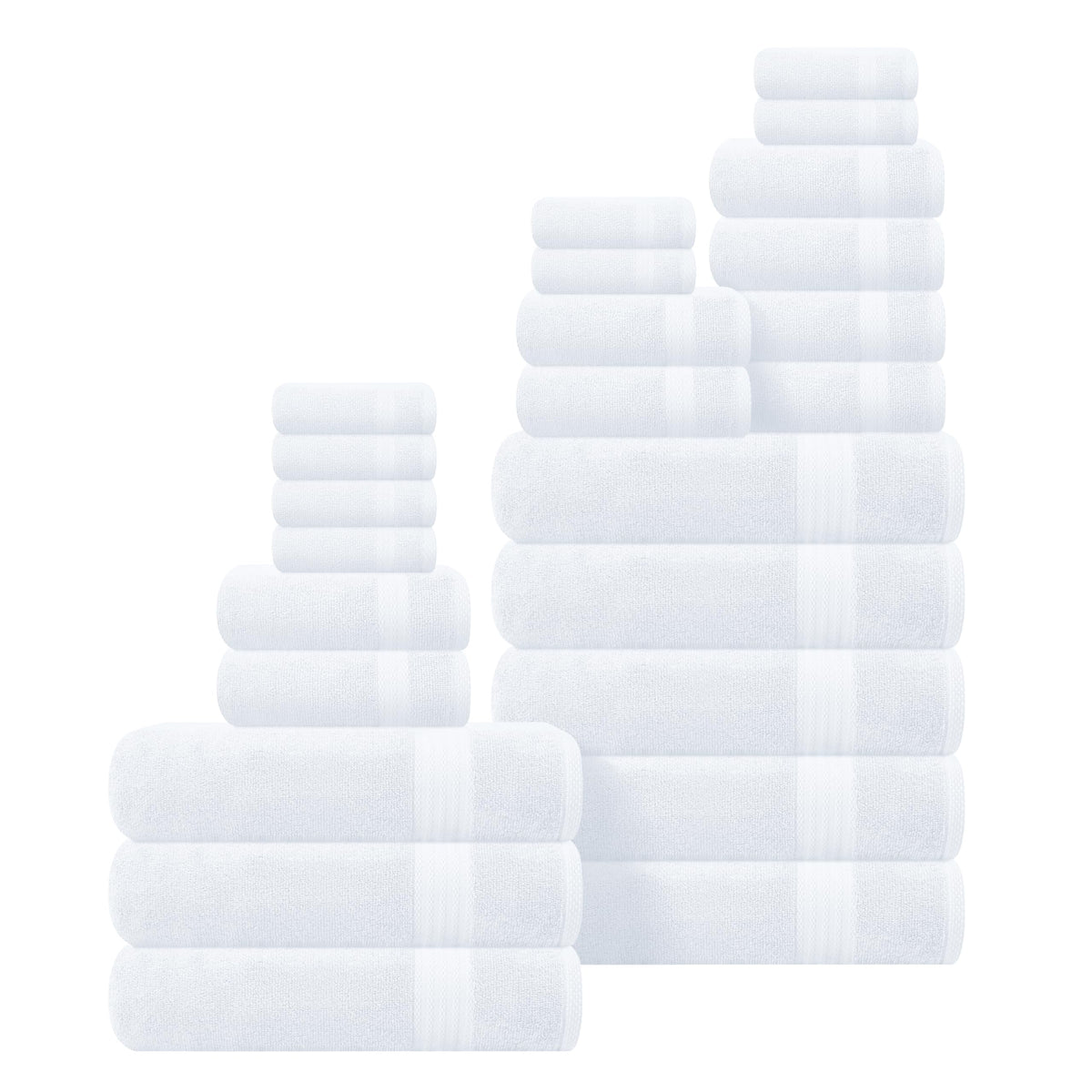 GLAMBURG Ultra Soft 8-Piece Towel Set - 100% Pure Ringspun Cotton, Contains 2 Oversized Bath Towels 27x54, 2 Hand Towels 16x28, 4 Wash Cloths 13x13 - Ideal for Everyday use, Hotel & Spa - Pink