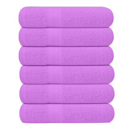 KAHAF COLLECTION 6 Pack Bath Towels Set (27 x 54 Inches) 100% Ring Spun Cotton, Lightweight, Quick Dry, Highly Absorbent Towels Multicolor, (27x54) Inches