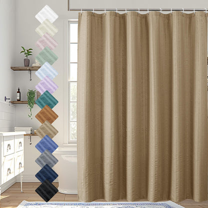 Aiyufeng Moga Sage Green Shower Curtain - 3D Embossed Textured Shower Curtains for Bathroom, Luxury Polyester Cloth Bath Curtain, 72Wx72H, Green