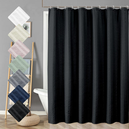 Aiyufeng Moga Sage Green Shower Curtain - 3D Embossed Textured Shower Curtains for Bathroom, Luxury Polyester Cloth Bath Curtain, 72Wx72H, Green