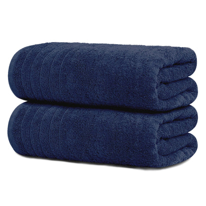 Tens Towels 2 Piece Extra Large Bath Sheets 35 x 70 Inches, Dark Grey