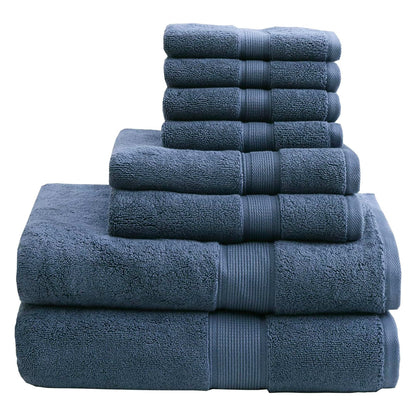 Madison Park 800GSM 100% Cotton Bathroom Bath Towel Set of 8, Natural