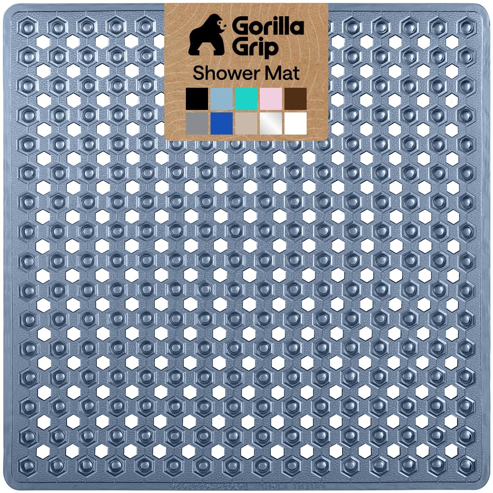 GORILLA GRIP Bath Tub Shower Mat, Bathtub Floor Liner, 35x16 White