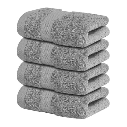 Infinitee Xclusives 100% Ring-Spun Cotton Bath Towels for Bathroom - Pack 4