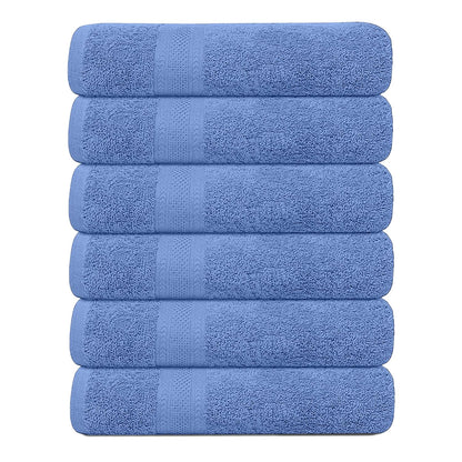 KAHAF COLLECTION 6 Pack Bath Towels Set (27 x 54 Inches) 100% Ring Spun Cotton, Lightweight, Quick Dry, Highly Absorbent Towels Multicolor, (27x54) Inches