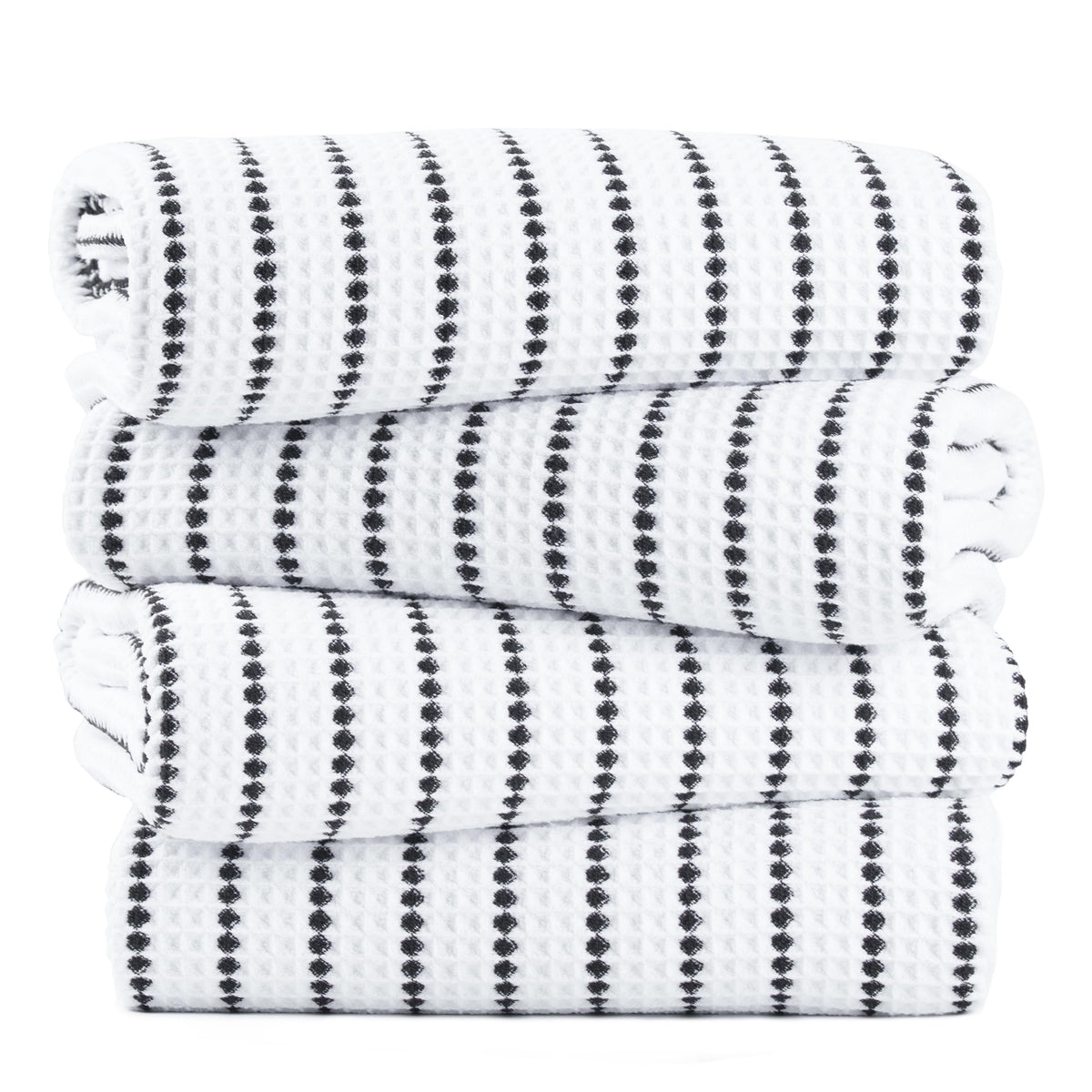 POLYTE 430 GSM Poly Blend Microfiber Quick Dry Waffle Bath Towel, 30x60 in