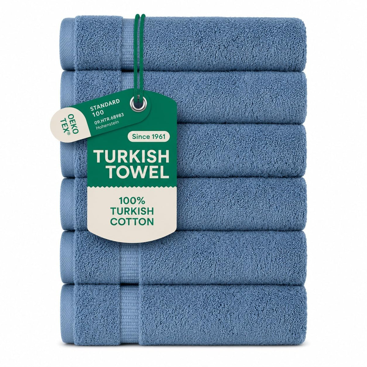 SALBAKOS 4-Piece 100% Turkish Cotton Bath Towels, 27x54 inch, White