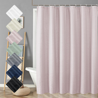 Aiyufeng Moga Sage Green Shower Curtain - 3D Embossed Textured Shower Curtains for Bathroom, Luxury Polyester Cloth Bath Curtain, 72Wx72H, Green