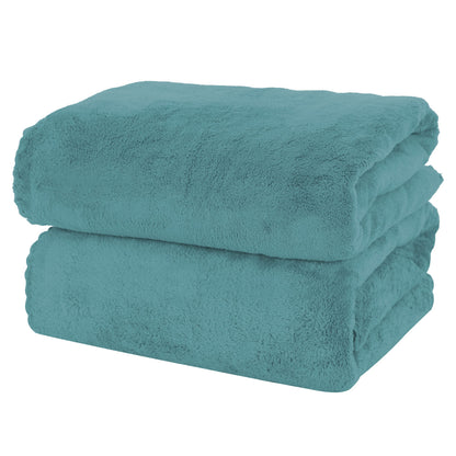MOONQUEEN 2 Pack Premium Bath Towel Set - Quick Drying - Microfiber Coral Velvet Highly Absorbent Towels - Multipurpose Use as Bath Fitness, Bathroom, Shower, Sports, Yoga Towel (Grey)