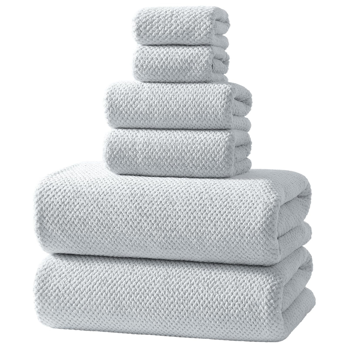 REDKISS 4 Pack Premium Bath Towels, Plush Coral Fleece Towels for Bathroom, Extra Large Bath Towels Set of 4 (35 x 70 in), Super Soft Highly Absorbent Shower Towels for Spa, Gym, Travel, Dark Gray