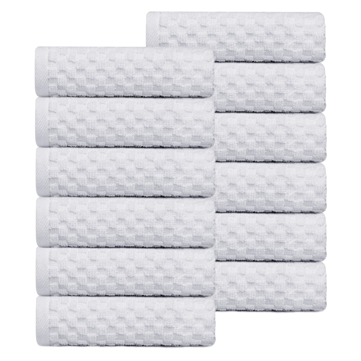 COTTON CRAFT Euro Spa Waffle Weave Bath Towels - Set of 4 Linen Towels