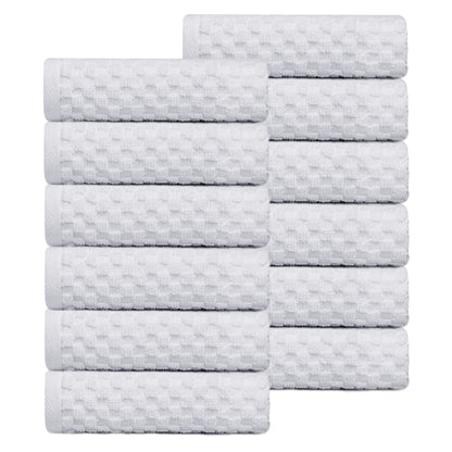 COTTON CRAFT Euro Spa Waffle Weave Bath Towels - Set of 4 Linen Towels