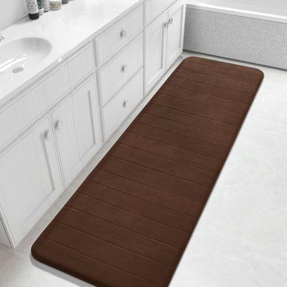 Yimobra Memory Foam Bath Mat, Super Soft & Absorbent Bathroom Rug, Grey