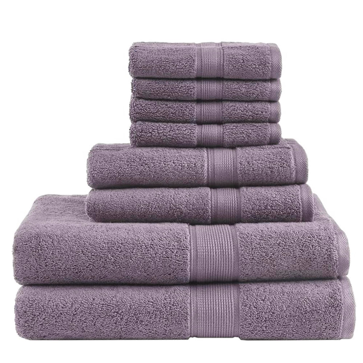 Madison Park 800GSM 100% Cotton Bathroom Bath Towel Set of 8, Natural