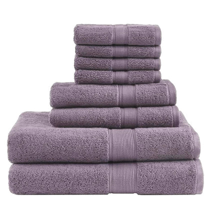 Madison Park 800GSM 100% Cotton Bathroom Bath Towel Set of 8, Natural