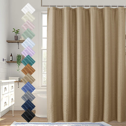 Aiyufeng Moga Sage Green Shower Curtain - 3D Embossed Textured Shower Curtains for Bathroom, Luxury Polyester Cloth Bath Curtain, 72Wx72H, Green