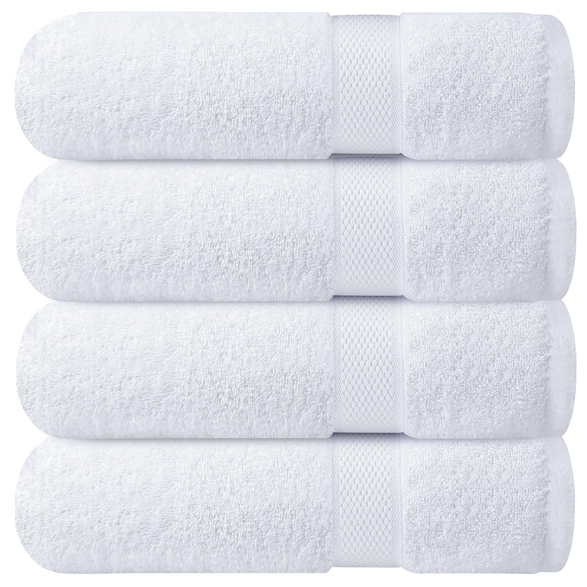 Infinitee Xclusives 100% Ring-Spun Cotton Bath Towels for Bathroom - Pack 4