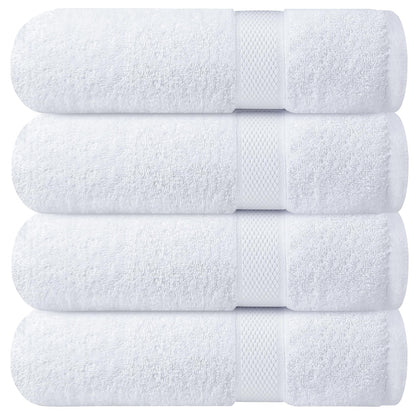 Infinitee Xclusives 100% Ring-Spun Cotton Bath Towels for Bathroom - Pack 4