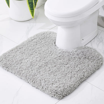 Disolla White Bathroom Rugs 17x24, Microfiber Non-Slip Plush Small Bath Mat