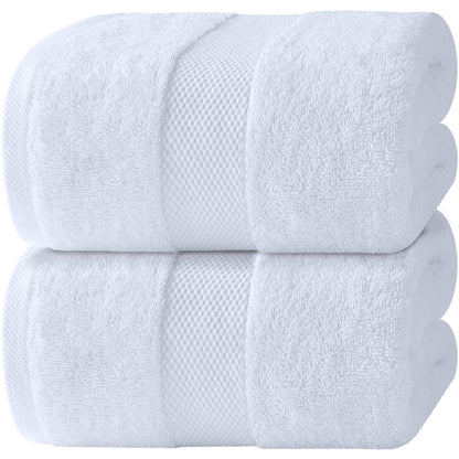White Classic Luxury Soft Bath Sheet Towels - 650 GSM Cotton Luxury Bath Towels Extra Large 35x70 | Highly Absorbent and Quick Dry | Hotel Collection Extra Large Bath Towels Oversized, Taupe, 2 Pack