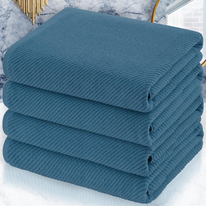 VOOVA & MOVAS 6PC Towel Set, 100% Cotton, Aqua Teal