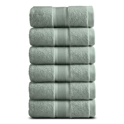 Springtree Home Luxury Bamboo Rayon Plush Bath Towel Set | 4-Pack | White