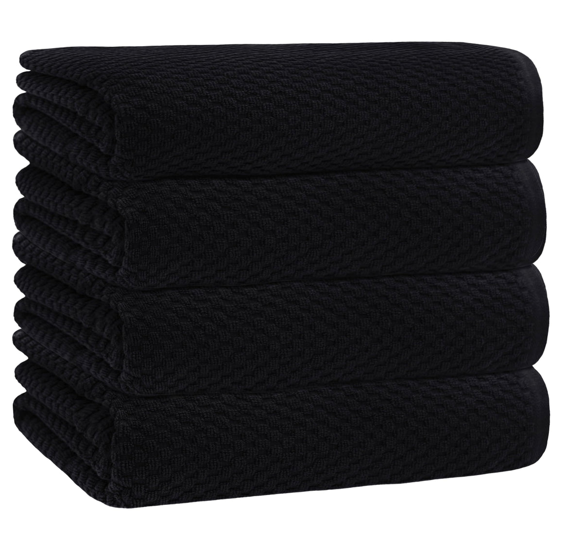 COTTON CRAFT Euro Spa Waffle Weave Bath Towels - Set of 4 Linen Towels