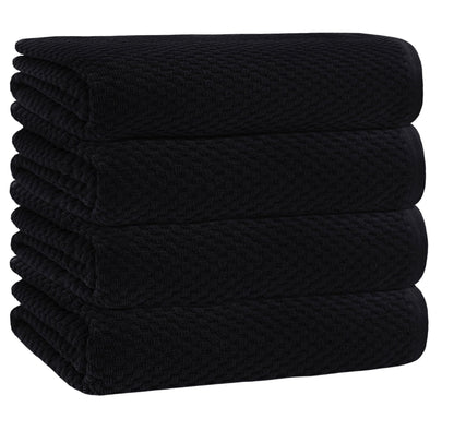 COTTON CRAFT Euro Spa Waffle Weave Bath Towels - Set of 4 Linen Towels