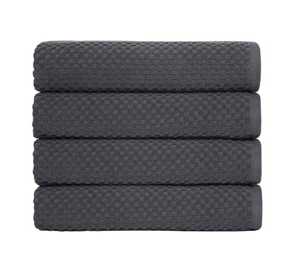 COTTON CRAFT Euro Spa Waffle Weave Bath Towels - Set of 4 Linen Towels