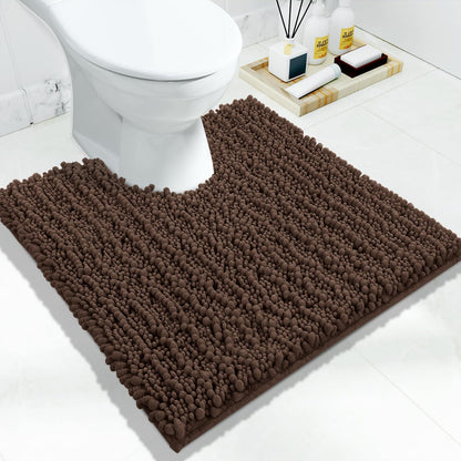 Yimobra Bathroom Rugs Non-Slip Washable – Extra Soft & Absorbent Chenille Bath Mat, Quick-Dry Plush Shaggy Floor & Vanity Bath Rugs for Tub & Shower, Modern Home Decor Accessories, 24 x 17, Grey