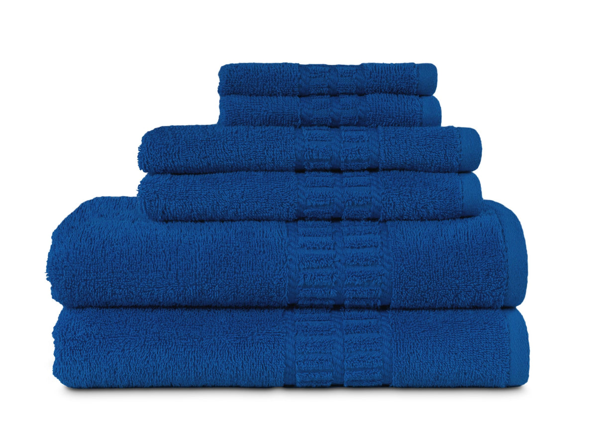 MyPillow MyTowels 6 Piece Towel Set - 100% Cotton Soft Absorbent Towels for Bathroom, 2 Bath Towels, 2 Hand Towels, 2 Washcloths [MyTowels 6-Piece Set, Turquoise]