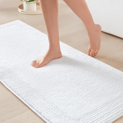 Madison Park Splendor Reversible 100% Cotton Bath Rug, 20 x 30, White