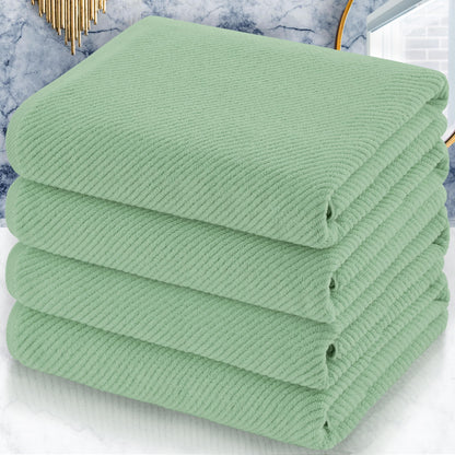 VOOVA & MOVAS 6PC Towel Set, 100% Cotton, Aqua Teal