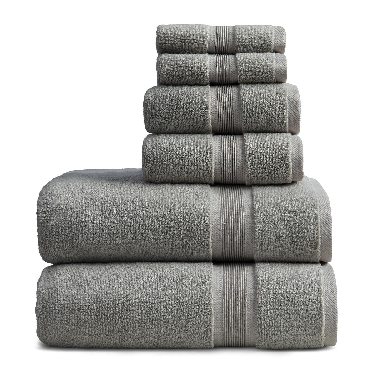 Springtree Home Luxury Bamboo Rayon Plush Bath Towel Set | 4-Pack | White