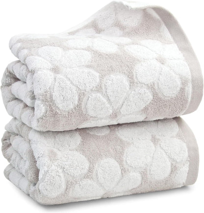 Soft Bath Towels 2 Pack, Super Absorbent Shower Towels 27.5x55 Inches