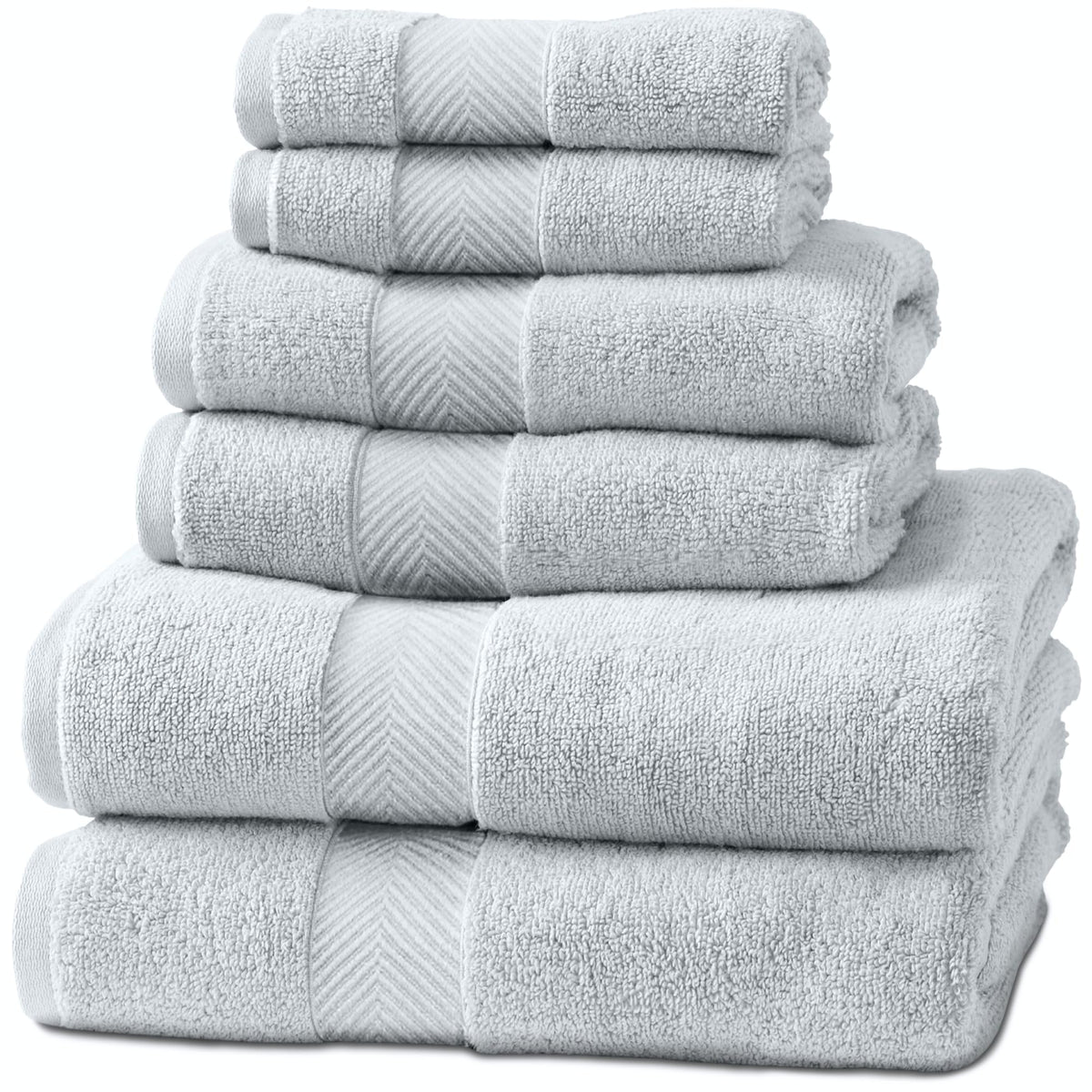 Viscose from Bamboo Bath Towels Set of 6 - Extra Plush 700 GSM Quick Dry Cotton Blend for Luxury Bathroom Comfort - Super Soft, Large, Absorbent - Mist