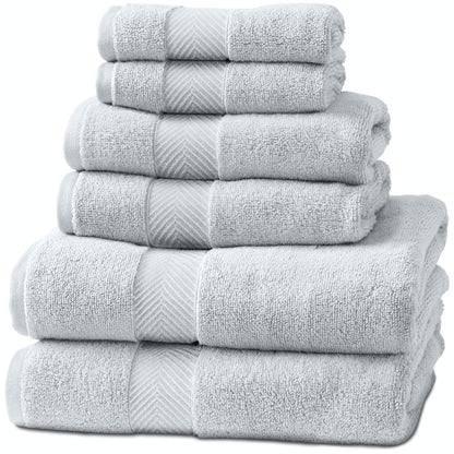 Viscose from Bamboo Bath Towels Set of 6 - Extra Plush 700 GSM Quick Dry Cotton Blend for Luxury Bathroom Comfort - Super Soft, Large, Absorbent - Mist