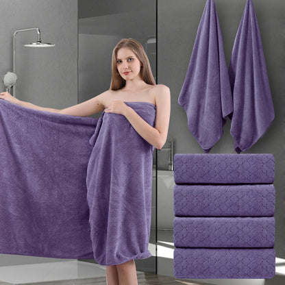 Ycosy 8-Piece Bath Towels Set,2 Oversized Bath Sheet,2 Hand Towels and 4 Washcloths - 600 GSM Soft Microfiber Highly Absorbent Quick Dry Shower Towel Collection for Bathroom Hotel and Spa,Mint Green
