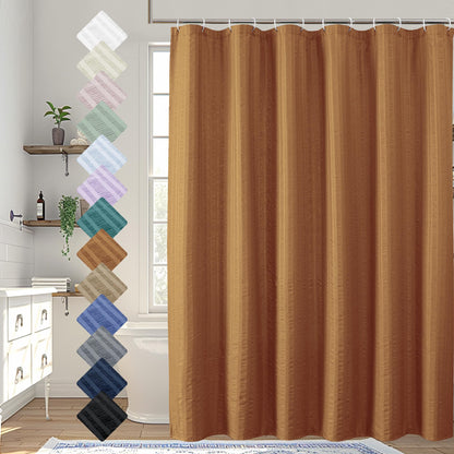 Aiyufeng Moga Sage Green Shower Curtain - 3D Embossed Textured Shower Curtains for Bathroom, Luxury Polyester Cloth Bath Curtain, 72Wx72H, Green