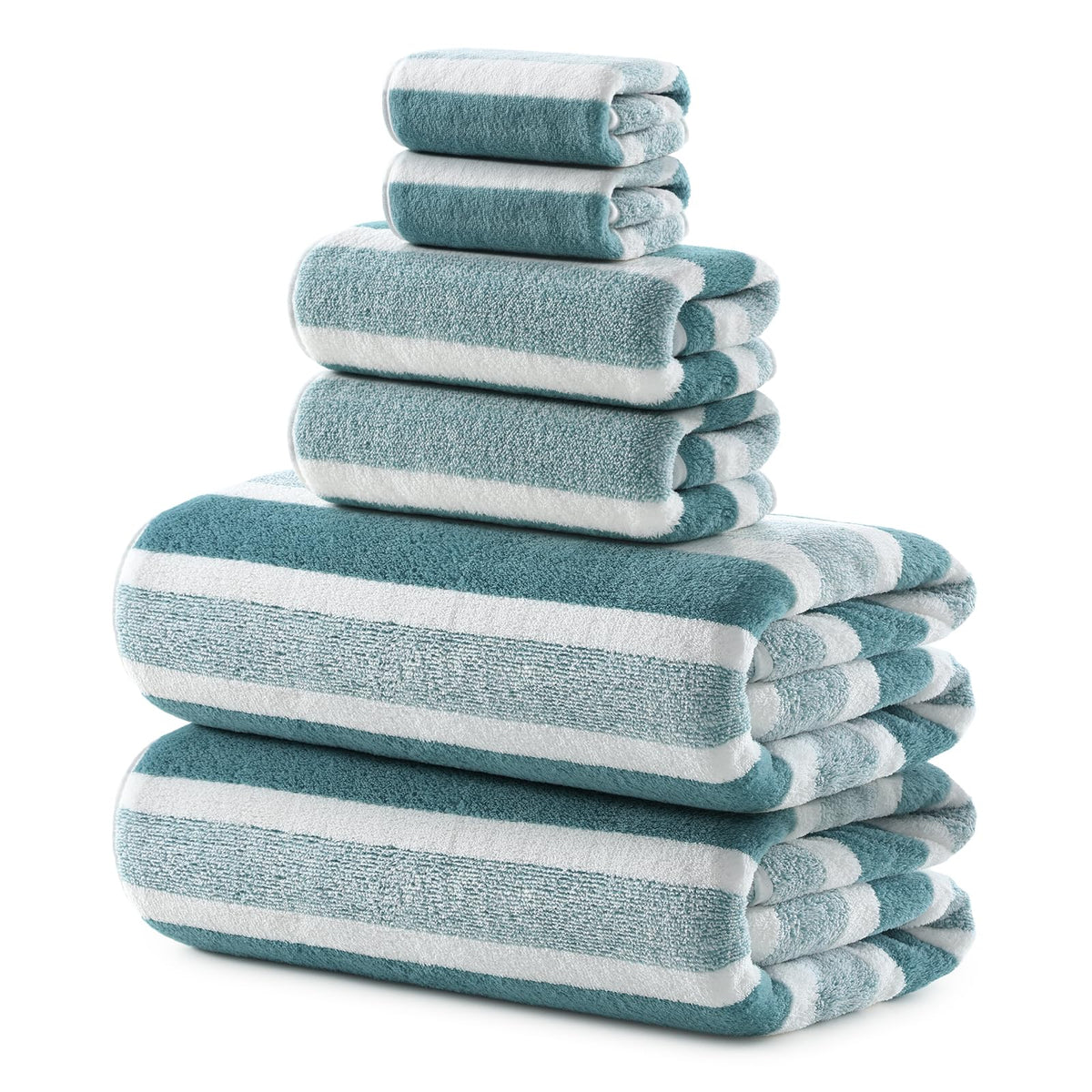 REDKISS 6-Piece Microfiber Bath Towel Set, Ultra Soft, Highly Absorbent & Quick Dry, 35x70 Inch Oversized, Light Gray Towels for Bathroom, Spa, Gym, 2 Bath 2 Hand 2 Washcloths