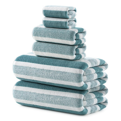 REDKISS 6-Piece Microfiber Bath Towel Set, Ultra Soft, Highly Absorbent & Quick Dry, 35x70 Inch Oversized, Light Gray Towels for Bathroom, Spa, Gym, 2 Bath 2 Hand 2 Washcloths