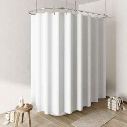 Naturoom Linen Shower Curtain 72 Inch Long for Bathroom Beige 1 Panel