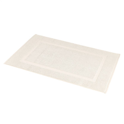 Amazon Basics Banded Bathroom Bath Rug Mat, 100% Cotton, 31 x 20 inches, Soft Silver