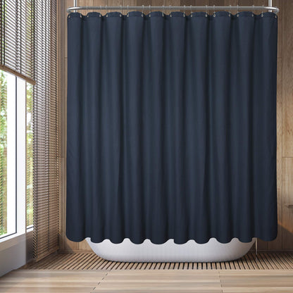 Barossa Design Waffle Weave Extra Long Shower Curtain White 84 Inch Length