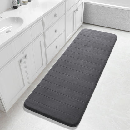 Yimobra Memory Foam Bath Mat, Super Soft & Absorbent Bathroom Rug, Grey