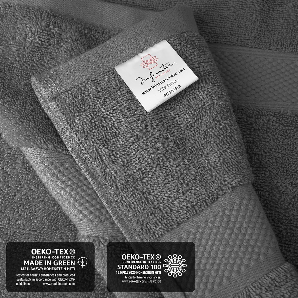 Infinitee Xclusives Bath Sheets Extra Large - 2 Pack - 600 GSM |35" x 70"|