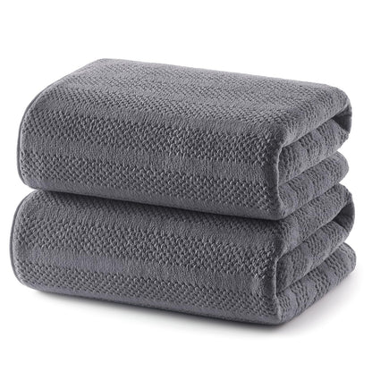 ecolook Microfiber Bath Towels Set of 4, 31 x 63 Inch Extra Large Bath Towel Set, Super Soft & Highly Absorbent, Quick Dry Lightweight Towels for Bathroom, Gym, Spa, Pool & Travel, Gray