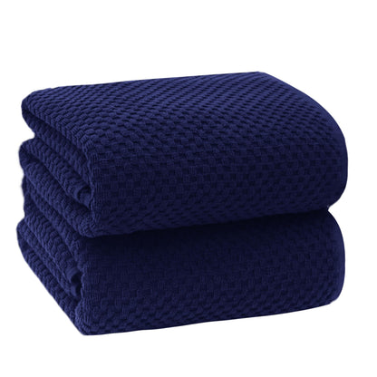 COTTON CRAFT Euro Spa Waffle Weave Bath Towels - Set of 4 Linen Towels