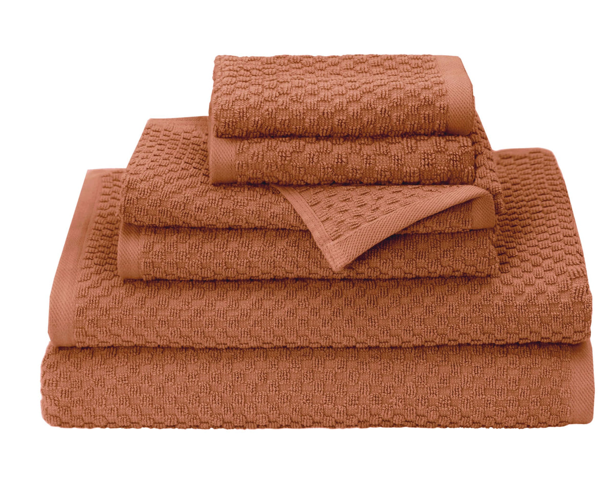 COTTON CRAFT Euro Spa Waffle Weave Bath Towels - Set of 4 Linen Towels