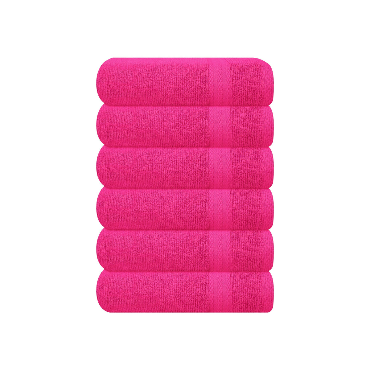 GLAMBURG Ultra Soft 8-Piece Towel Set - 100% Pure Ringspun Cotton, Contains 2 Oversized Bath Towels 27x54, 2 Hand Towels 16x28, 4 Wash Cloths 13x13 - Ideal for Everyday use, Hotel & Spa - Pink